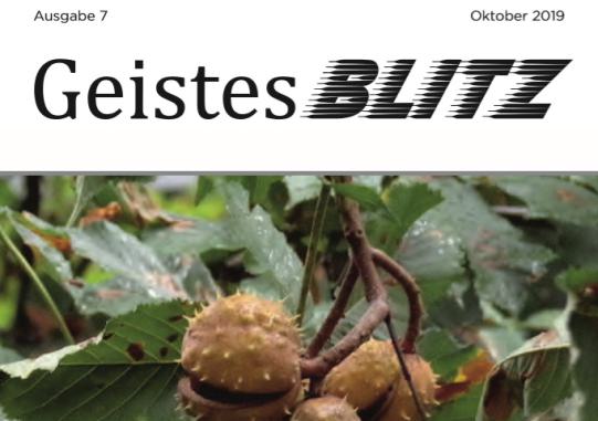 Die neue Ausgabe vom Geistesblitz ist da